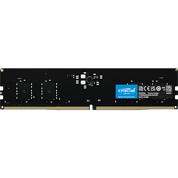 Crucial CT8G56C46U5 8GB (1 x 8GB) 5600MHz CL46 DDR5 Desktop Memory Black