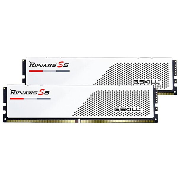 G.Skill F5-5200J4040A16GX2-RS5W RIPJAWS S5 32G 2x16G DDR5 5200Mhz CL40-40-40-83 1.1V UDIMM Desktop Memory Kit White