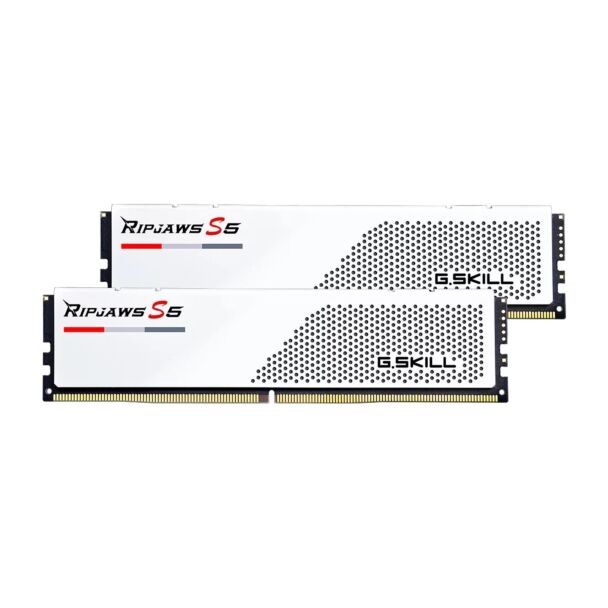 G.Skill F5-5600J2834F16GX2-RS5W Ripjaws S5 32GB (2x 16GB) DDR5 5600MHz CL28 Desktop Memory White
