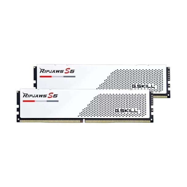 G.Skill F5-5600J3636D32GX2-RS5W RIPJAWS S5 64G KIT WHITE 2 x 32GB DDR5 5600MHz CL36-36-36-89 1.25V UDIMM Desktop Memory