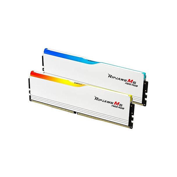 G.Skill F5-6000J3636F32GX2-RM5NRW Ripjaws M5 Neo RGB 64GB (2 x 32GB) DDR5 6000Mhz 1.35V EXPO XMP Memory White