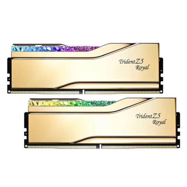 G.Skill F5-6000J2836G16GX2-TR5NG Trident Z5 Royal Neo 32GB (2x16GB) DDR5 6000MHz Desktop Memory Gold