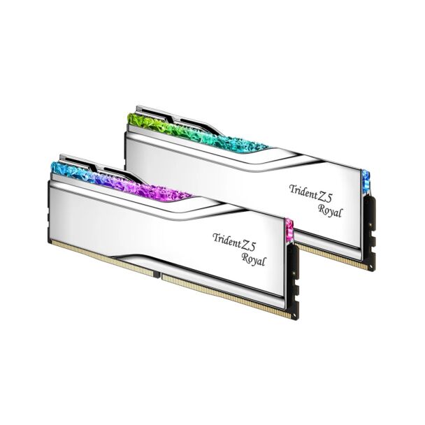 G.Skill F5-7200J3646F24GX2-TR5S Trident Z5 Royal RGB 48GB (2x 24GB) DDR5 7200MHz CL36 Desktop Memory Silver