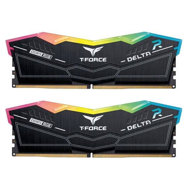 Team FF3D532G8000HC38DDC01 T-Force Delta RGB Black 32GB (2x16GB) 8000MHz DDR5 Desktop Memory Kit