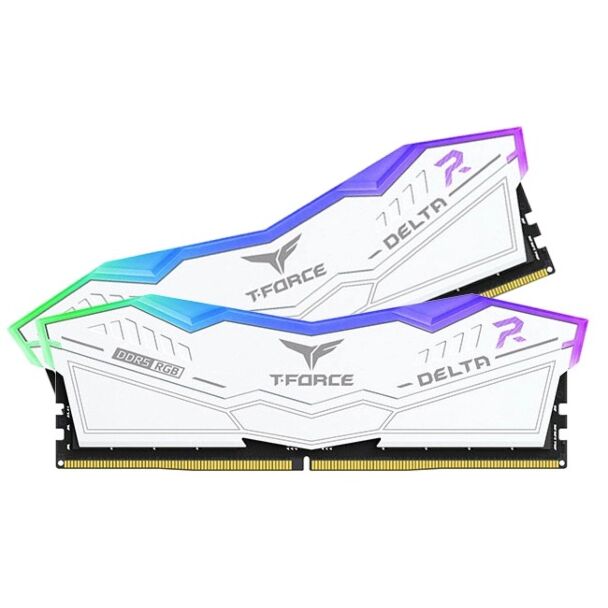Team FF4D532G6000HC38ADC01 T-Force Delta RGB 32GB (2x 16GB) DDR5 6000MHz CL38 Desktop Memory White