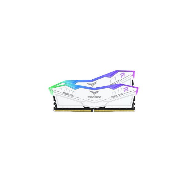 Team FF4D532G6400HC32ADC01 T-Force Delta RGB 32GB (2x16GB) 6400MHz CL32 DDR5 Desktop Memory White