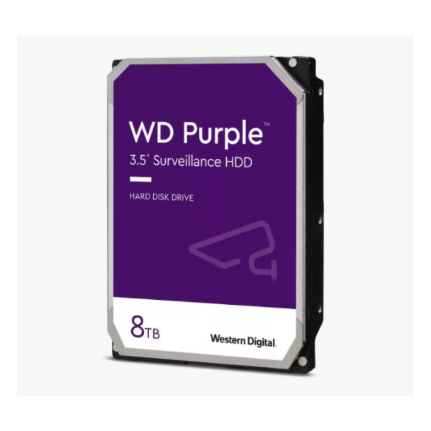 WD WD8001PURP Digital WD Purple Pro 8TB 3.5' Surveillance HDD 7200RPM 256MB SATA3 245MB/s 550TBW 24x7 64 Cameras AV NVR DVR 2.5mil MTBF 5yrs ~WD82PURZ
