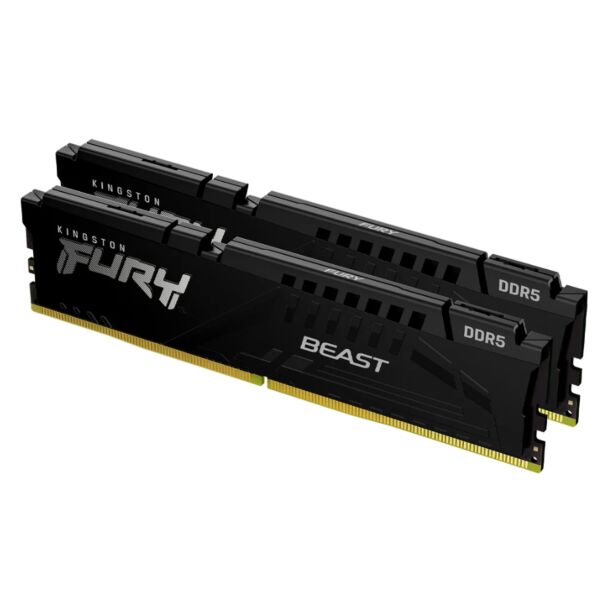 Kingston KF560C36BBE2K2-32 FURY Beast 32GB (2 x 16GB)  DDR5 6000MHz CL36 Desktop Memory Kit Black
