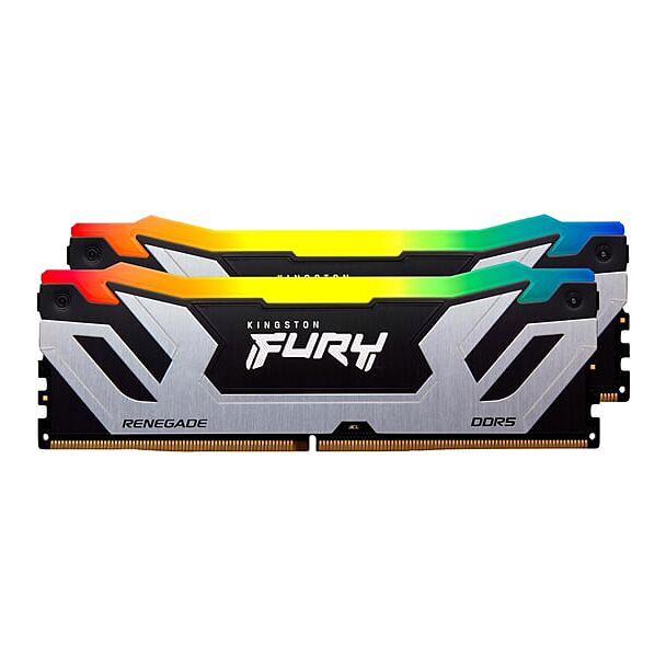Kingston KF584CU40RSAK2-48 Fury Renegade RGB Silver 48GB (2x24GB) DDR5 8400MT/s CL40 CUDIMM RGB Memory Silver XMP