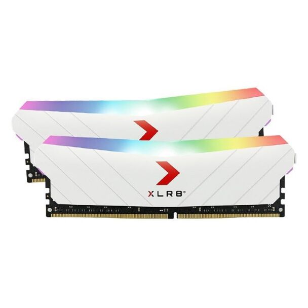 PNY MD32GK2D4320016XRGBW XLR8 32GB (2x16GB) UDIMM 3200Mhz DDR4 RGB CL16 1.35V Gaming Memory White