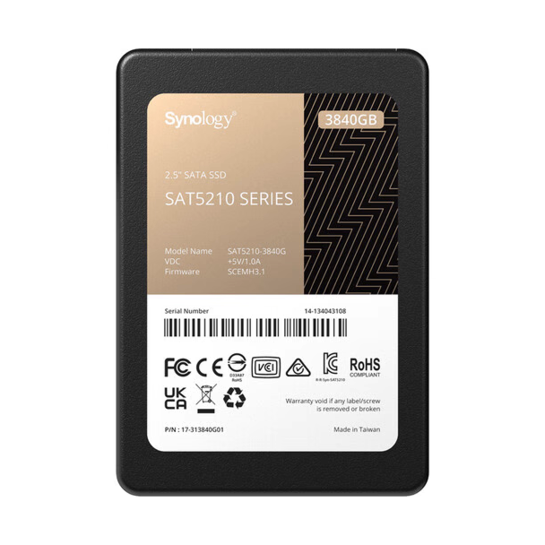 Synology SAT5210-3840G SAT5210 2.5" SATA SSD 3840GB