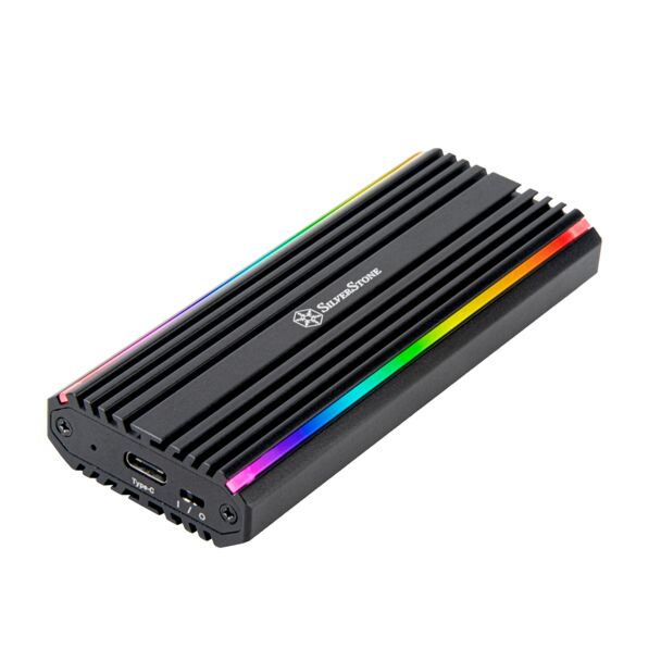 Silverstone SST-MS13 USB-C 3.2 Gen 2 NVMe/SATA M.2 SSD RGB Enclosure