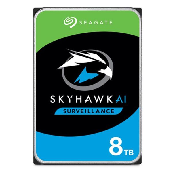 SEAGATE ST8000VE001 SKYHAWK SURVEILLANCE AI INTERNAL 3.5" SATA DRIVE, 8TB, 6GB/S, 7200RPM, 3YR WTY