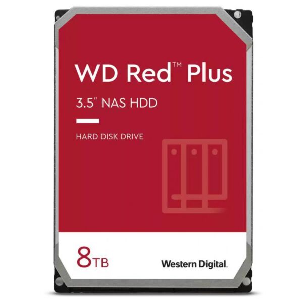 WD WD80EFZZ Red Plus 8TB 3.5" 5640RPM SATA NAS HDD 128MB Cache
