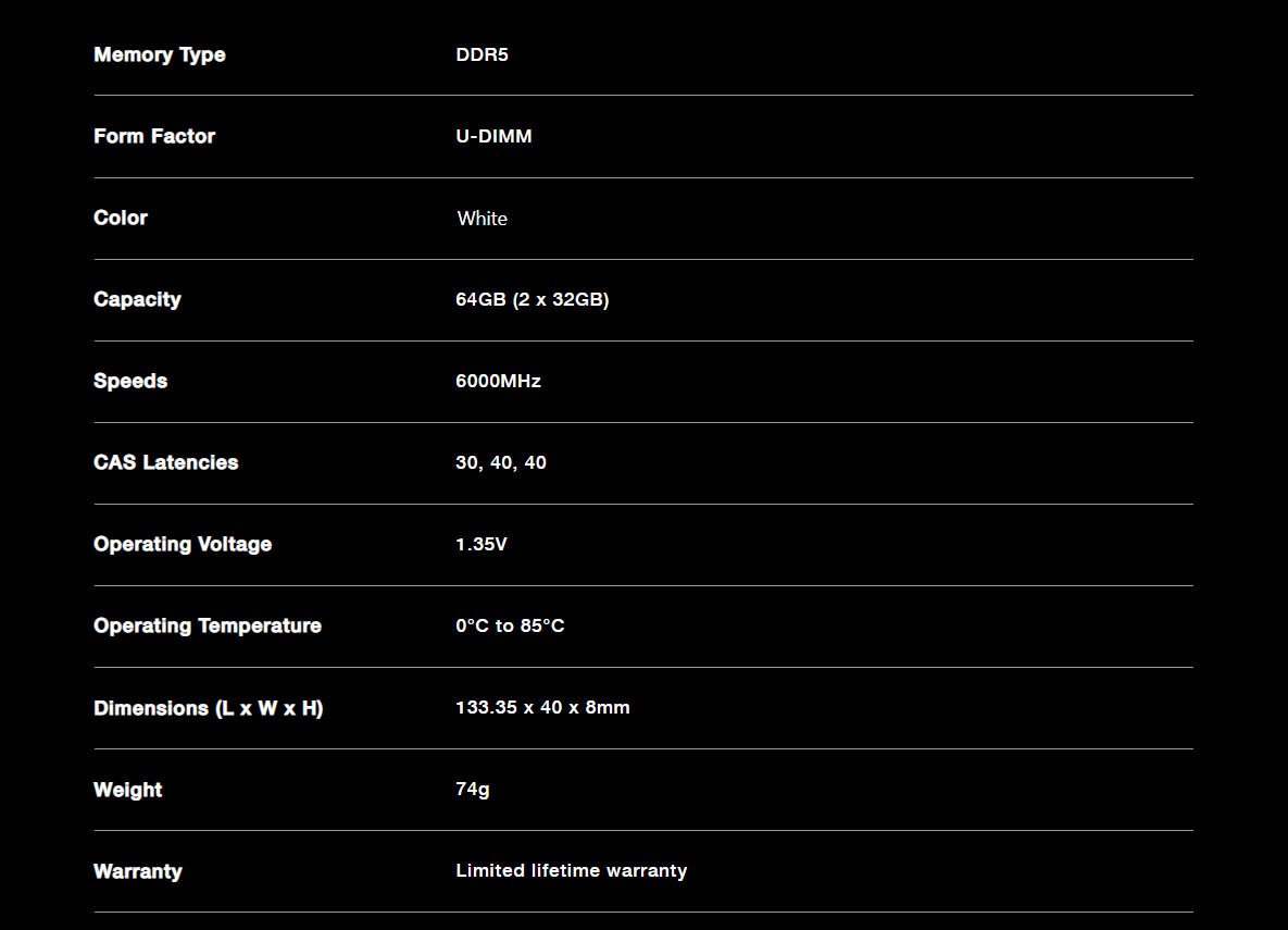 AX5U6000C3032G-DCLARWH