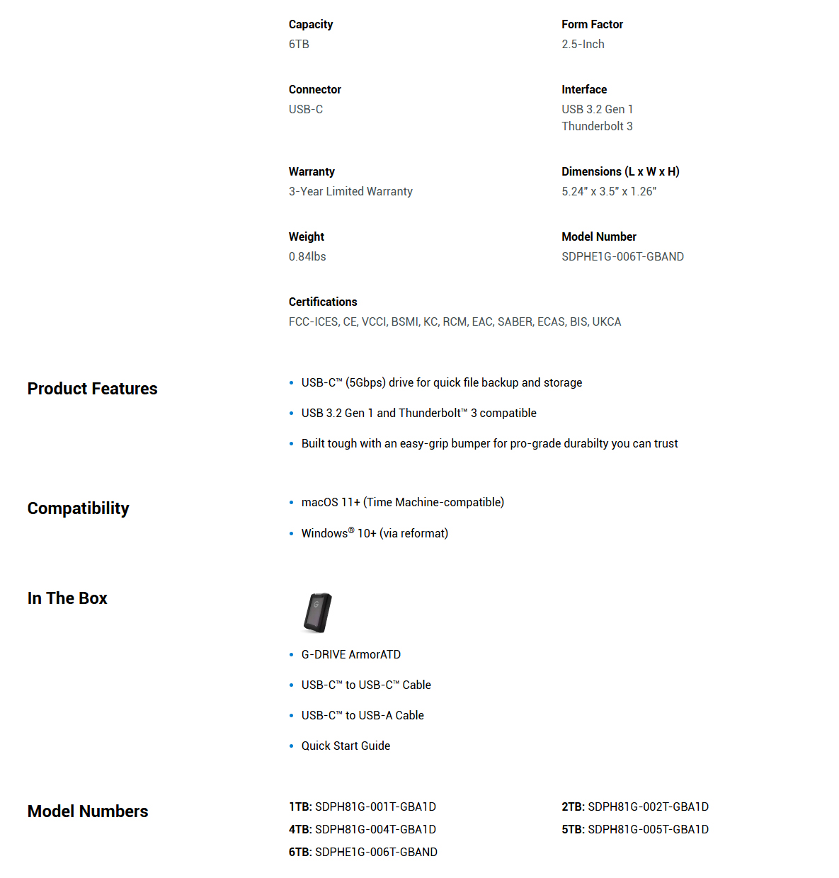 SDPHE1G-006T-GBAND
