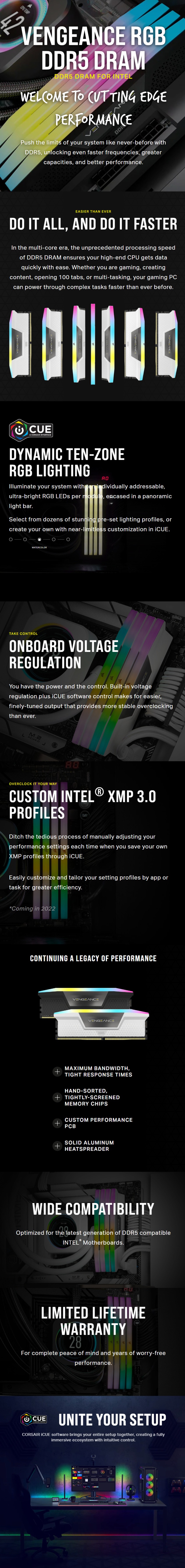 vengeance rgb ddr5 dram